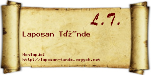 Laposan Tünde névjegykártya
